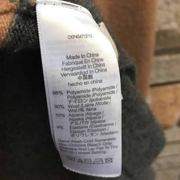 Madewell KENT COLORBLOCK CARDIGAN IN ANTIQUE CREAM Tan Medium Alpaca Wool - Picture 6 of 14